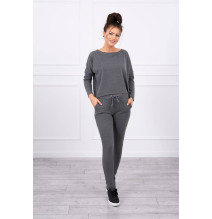 Női szett túlméretes blúzzal MI9091 grafit