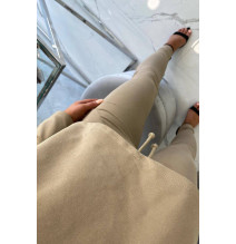 Női szett túlméretes blúzzal MI9091 camel