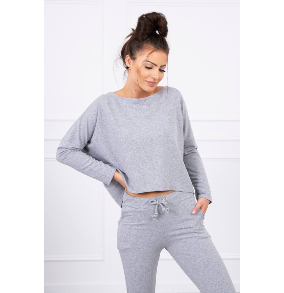Női szett túlméretes blúzzal MI9091 szürke