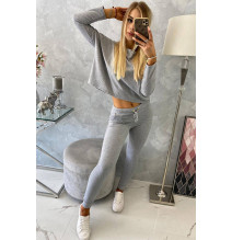 Női szett túlméretes blúzzal MI9091 szürke