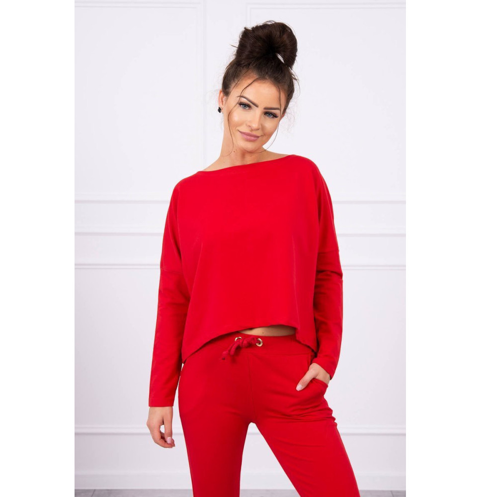 Női szett túlméretes blúzzal MI9091 piros