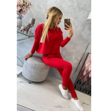 Női szett túlméretes blúzzal MI9091 piros