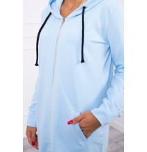 Női kapucnis zsebek MI8924 égszínkék