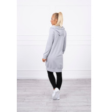 Női kapucnis zsebek MI8924 szürke