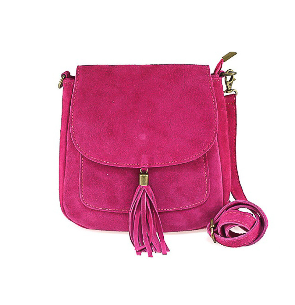 Bőr válltáska 1147 fukszia