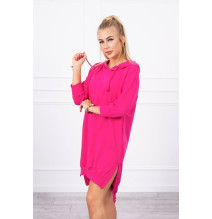 Ruha meghosszabbított hátsó és egy kapucnival MI9078 fukszia