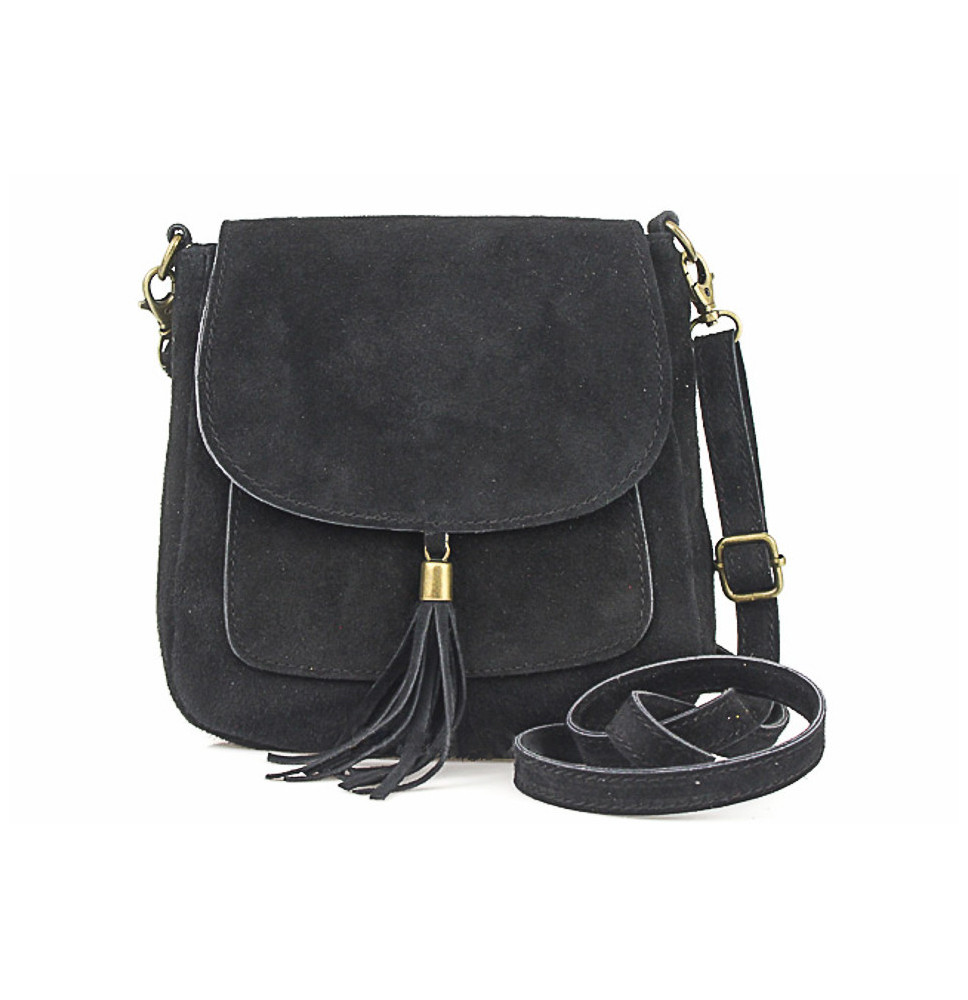 Bőr válltáska 1147 fekete