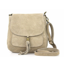 Bőr válltáska 1147 szürke-barna