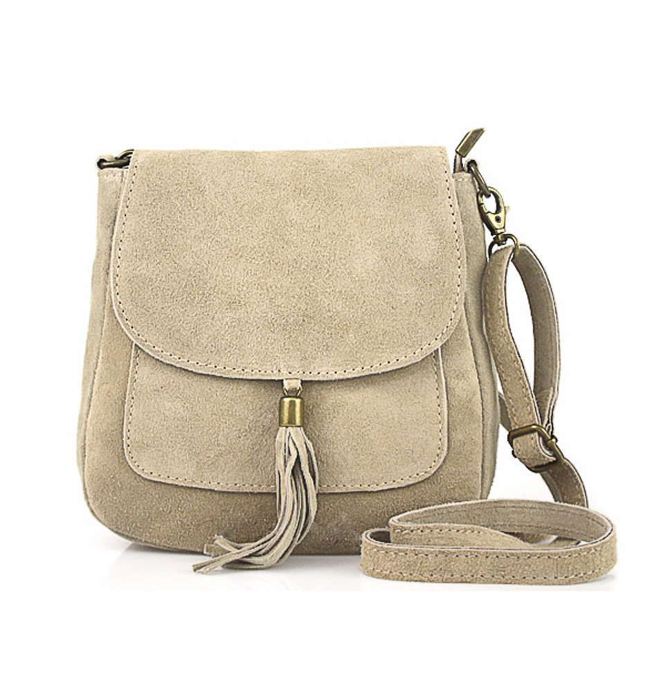 Bőr válltáska 1147 szürke-barna