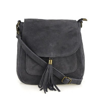 Bőr válltáska 1147 sötét szürke
