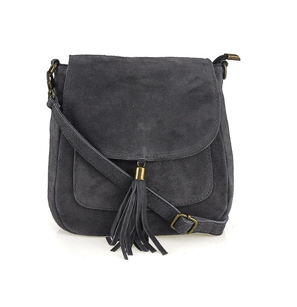 Bőr válltáska 1147 sötét szürke