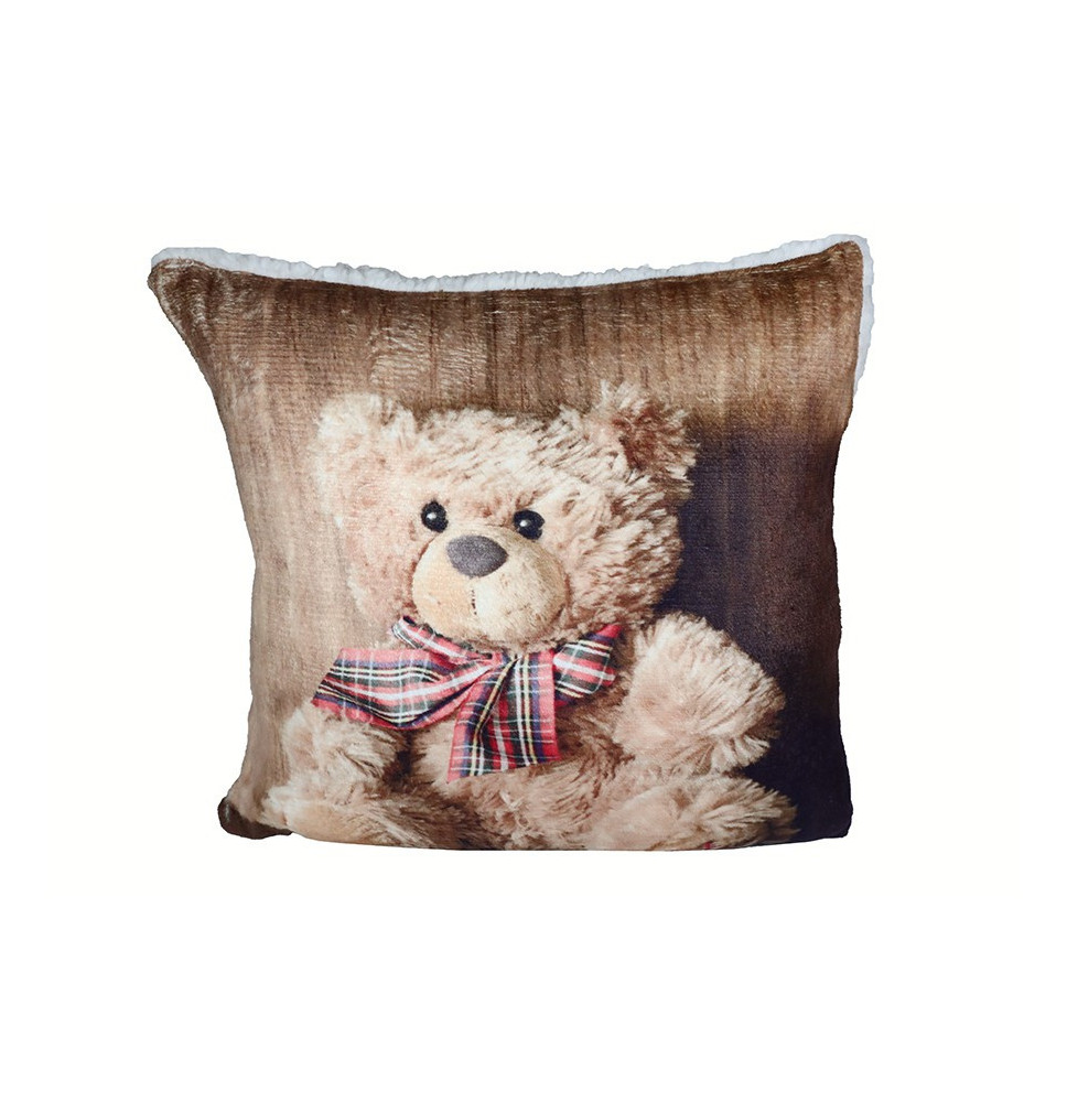 Szigetelt párna Teddi maci íjjal 40x40 cm