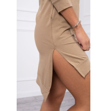 Ruha meghosszabbított hátsó és színes nyomtatott elülső MI64632 camel