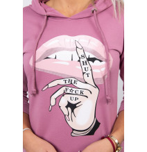 Ruha meghosszabbított hátsó és színes nyomtatott elülső MI64632 sötét rózsaszín