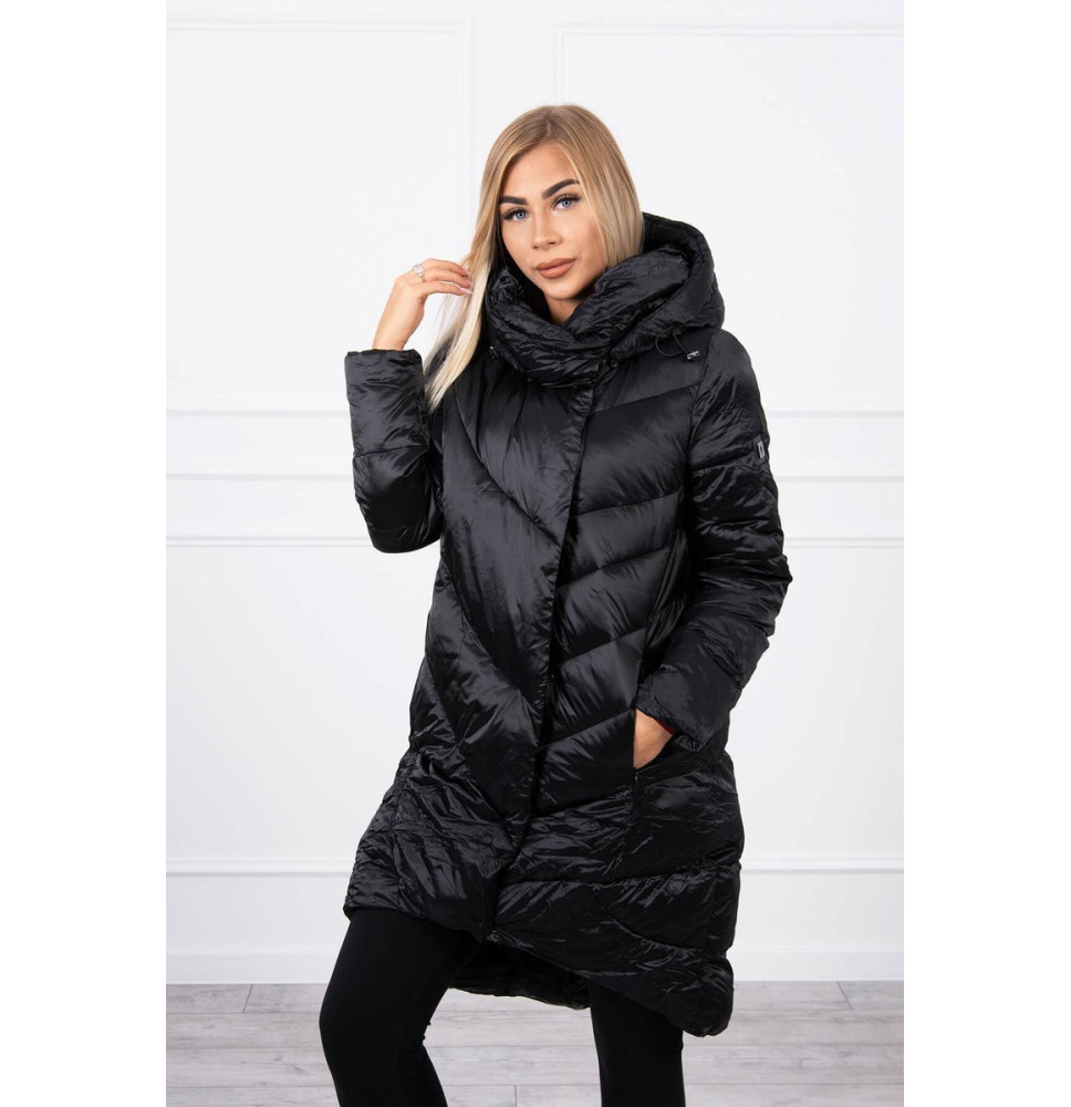 Téli kabát MI19 fényes fekete