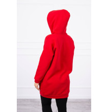 Női kapucnis zsebek MI9147 piros