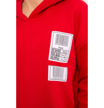 Női kapucnis zsebek MI9147 piros