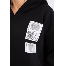 Női kapucnis zsebek MI9147 fekete