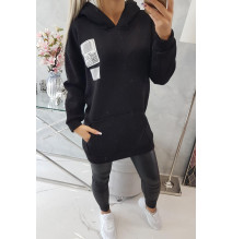 Női kapucnis zsebek MI9147 fekete