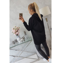 Női kapucnis zsebek MI9147 fekete