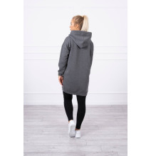 Női kapucnis zsebek MI9147 grafit