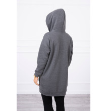 Női kapucnis zsebek MI9147 grafit