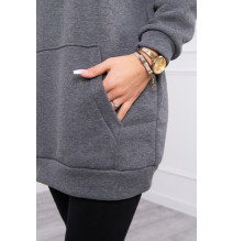 Női kapucnis zsebek MI9147 grafit