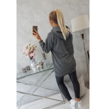 Női kapucnis zsebek MI9147 grafit