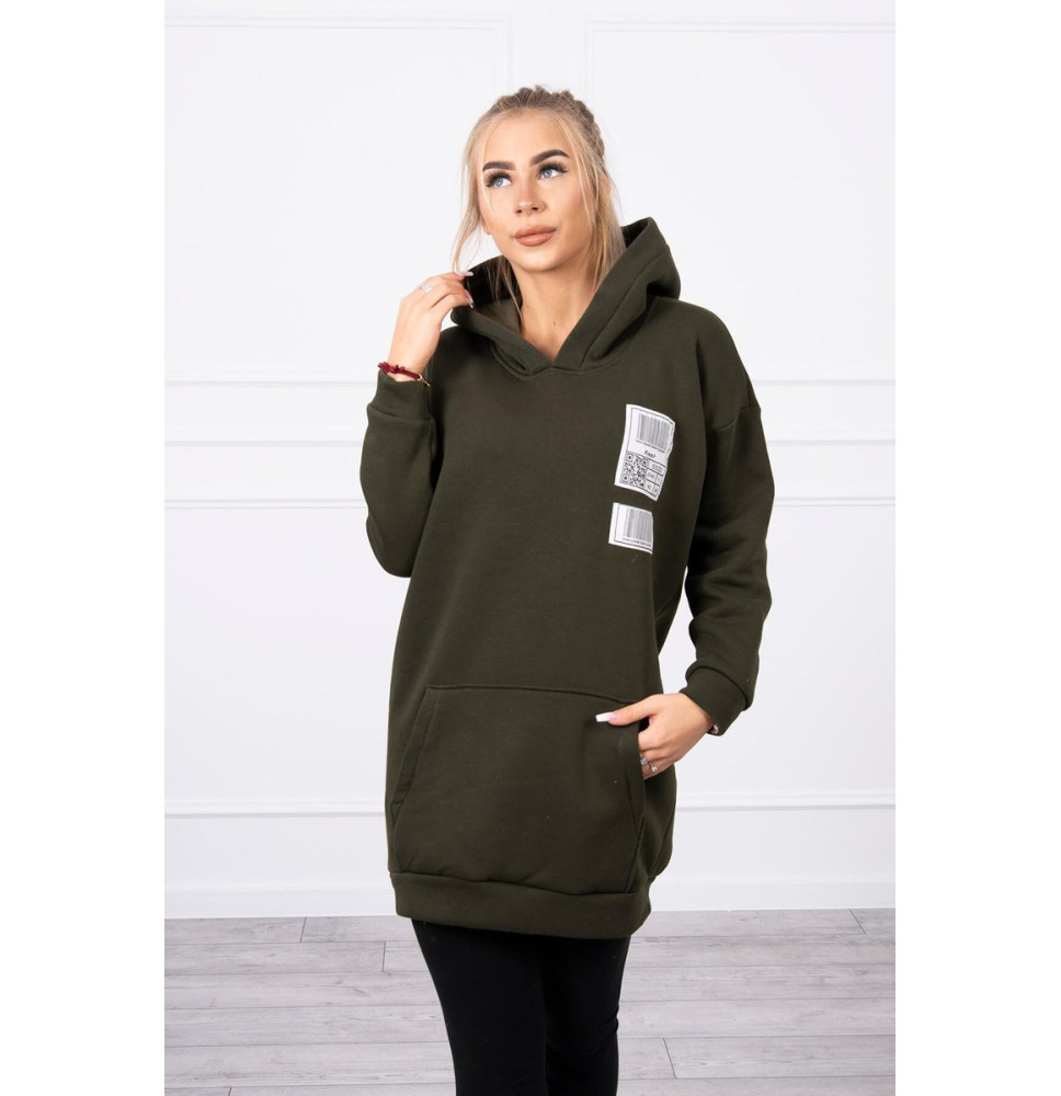 Női kapucnis zsebek MI9147 khaki