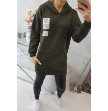 Női kapucnis zsebek MI9147 khaki