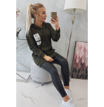 Női kapucnis zsebek MI9147 khaki