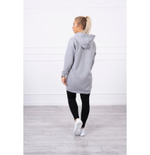 Női kapucnis zsebek MI9147 szürke