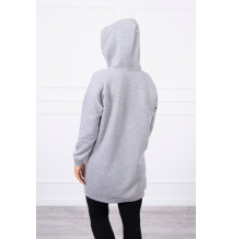 Női kapucnis zsebek MI9147 szürke