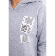 Női kapucnis zsebek MI9147 szürke