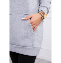 Női kapucnis zsebek MI9147 szürke
