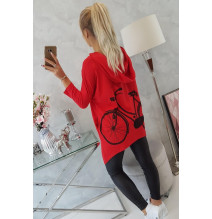 Női pulóver MI9139 piros