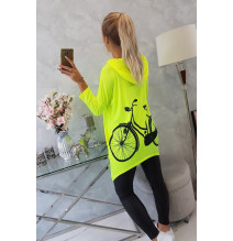 Női pulóver MI9139 neon sárga