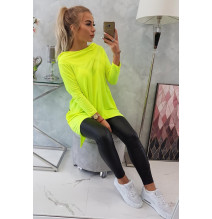 Női pulóver MI9139 neon sárga