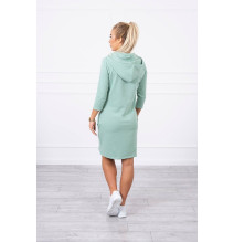 Ruha kapucnival és zsebekkel MIG8847 sötét menta