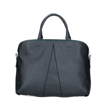 Bőr kézitáska MI87 sötétkék Made in Italy