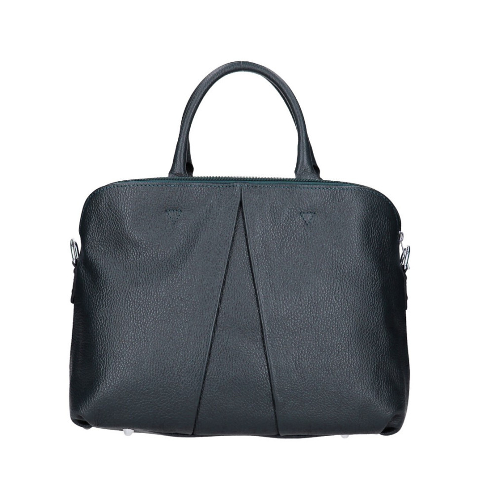 Bőr kézitáska MI87 sötétkék Made in Italy