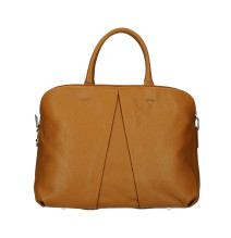 Bőr kézitáska MI87 konyak Made in Italy