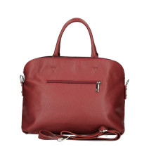 Bőr kézitáska MI87 konyak Made in Italy