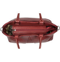 Bőr kézitáska MI87 konyak Made in Italy