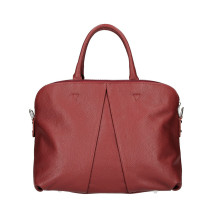 Bőr kézitáska MI87 sötét vörös Made in Italy
