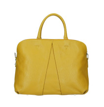 Bőr kézitáska MI87 okker Made in Italy