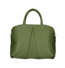 Bőr kézitáska MI87 katonai zöld Made in Italy