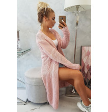 Női kardigán hosszú kardigán MI2019-2 por rózsaszín