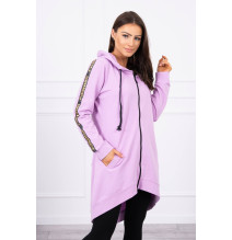 Női cipzáras pulóver, hátsó részben MI8997 lila