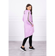 Női cipzáras pulóver, hátsó részben MI8997 lila